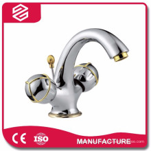 solid brass basin faucet washing hair double handle sink mixer faucet basin